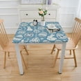 thumbnail image 3 of nygtbtfer Tablecloth Fitted Table Cover, Elastic Tablecloths Outdoor Indoor Stretch Cloth Tablecover for Dinner, Party, Shower, Blue Easter Rabbits Spring Holiday White, 3 of 7