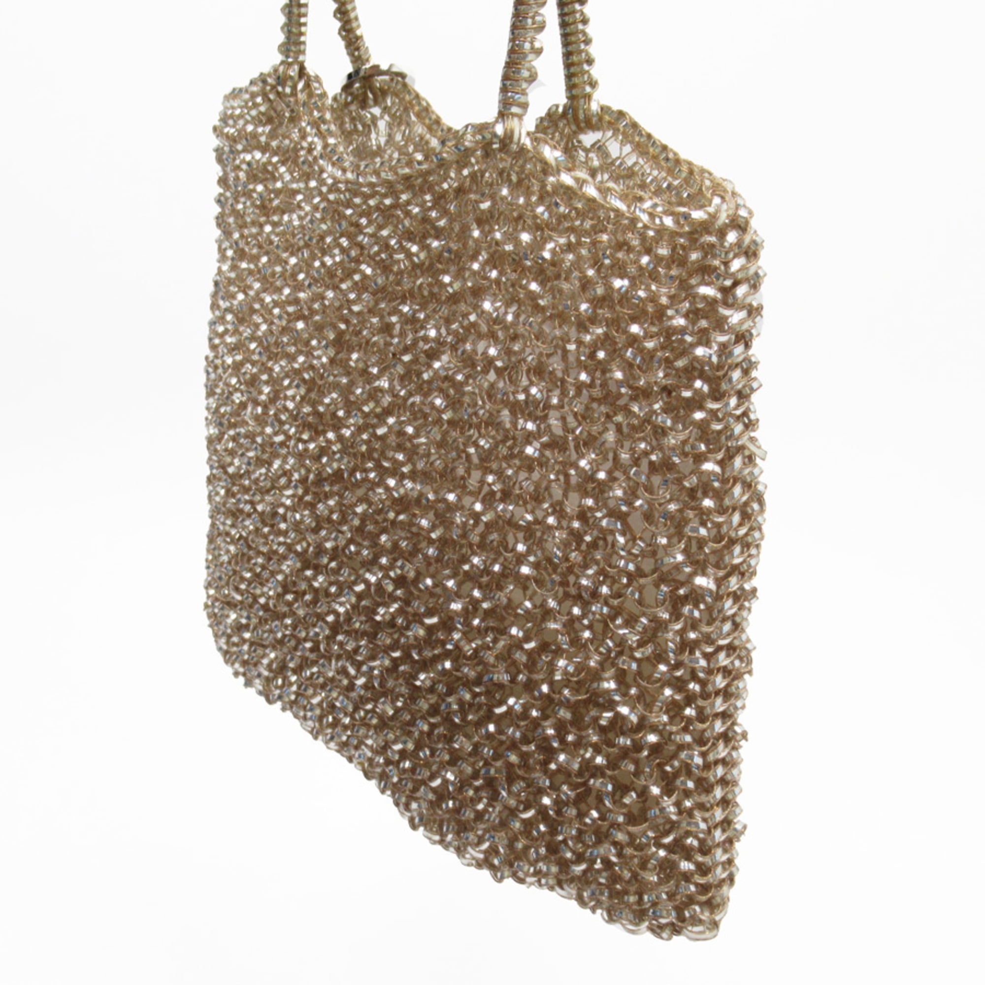 Pre-Owned ANTEPRIMA handbag wire bag gold PVC ladies n9338a (Good)