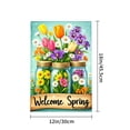 thumbnail image 4 of Amhnf Welcome Spring Flowers In Mason Jars Garden Flag For Home Outdoor Garden Yard Decor 12x18 inch, 4 of 5