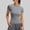 Gray, variant on Women's Compression Shirts 3 Pack Short Sleeve Dry Fit Athletic Tight Base Layer for Running Gym Yoga Yellow 2XL