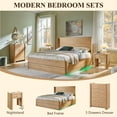thumbnail image 6 of SinCiDo Modern 5 Drawer Dresser for Bedroom, 39.6" Tall Wooden Chest of Drawers with Curved Profile Design for Bedroom, Living Room, Natural, 6 of 7
