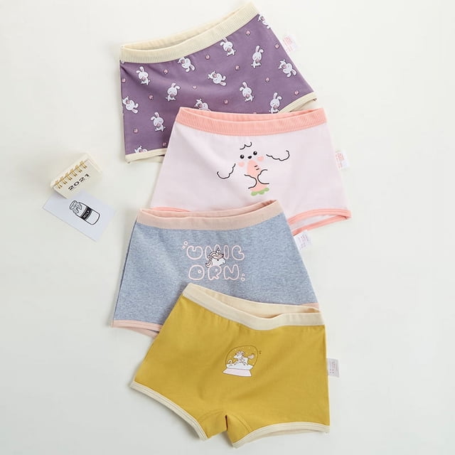 Ropa interior infantil boxers femeninos de algodón bacteriostático ropa interior para niñas boxers triangulares para niños grandes