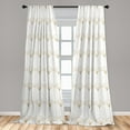 thumbnail image 4 of Ambesonne Art Deco Curtains, White Simple Vintage Motif, Pair of 28"x63", White Sand Brown, 4 of 5