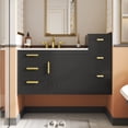 thumbnail image 2 of Euroco 30" Wall Mounted Bathroom Cabinet with Side Cabinet Combo, Bathroom Cabinet with Soft-Closing Door and Drawers, Modern Bathroom Vanity with Sink, 2 of 9
