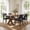 Black, variant on VKNOW Faux Leather 20.7" W Upholstered Dining Chairs Set of 2, Thick Foam Cushion Kitchen & Dining Room Chairs with Solid Wood Legs, Beige