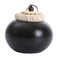 thumbnail image 3 of SHOWERORO Pot Rond Porte-Sucre avec Couvercle Poterie Noire Rangement Scellé pour Dîner à la Maison 1ensemble, 3 of 5