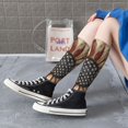 thumbnail image 6 of Picia Women Crew Soft Moisture-wicking Socks USA Sunflower Flag Pattern Design Cotton Socks, One Size fit All, 6 of 9