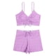 thumbnail image 1 of Traje de baño con pliegues de ángulo plano conservador para mujer informal con estilo Bikini cómodo hueco con estampado OAVQHLG3B Store  lin121212, 1 of 3
