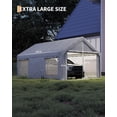 thumbnail image 6 of EastVita Heavy-Duty Carport Canopy with Roll-Up Windows Doors Waterproof Garage Tent Shelter for Cars Trucks Boats 180G Durable Tarp Cover, 6 of 7
