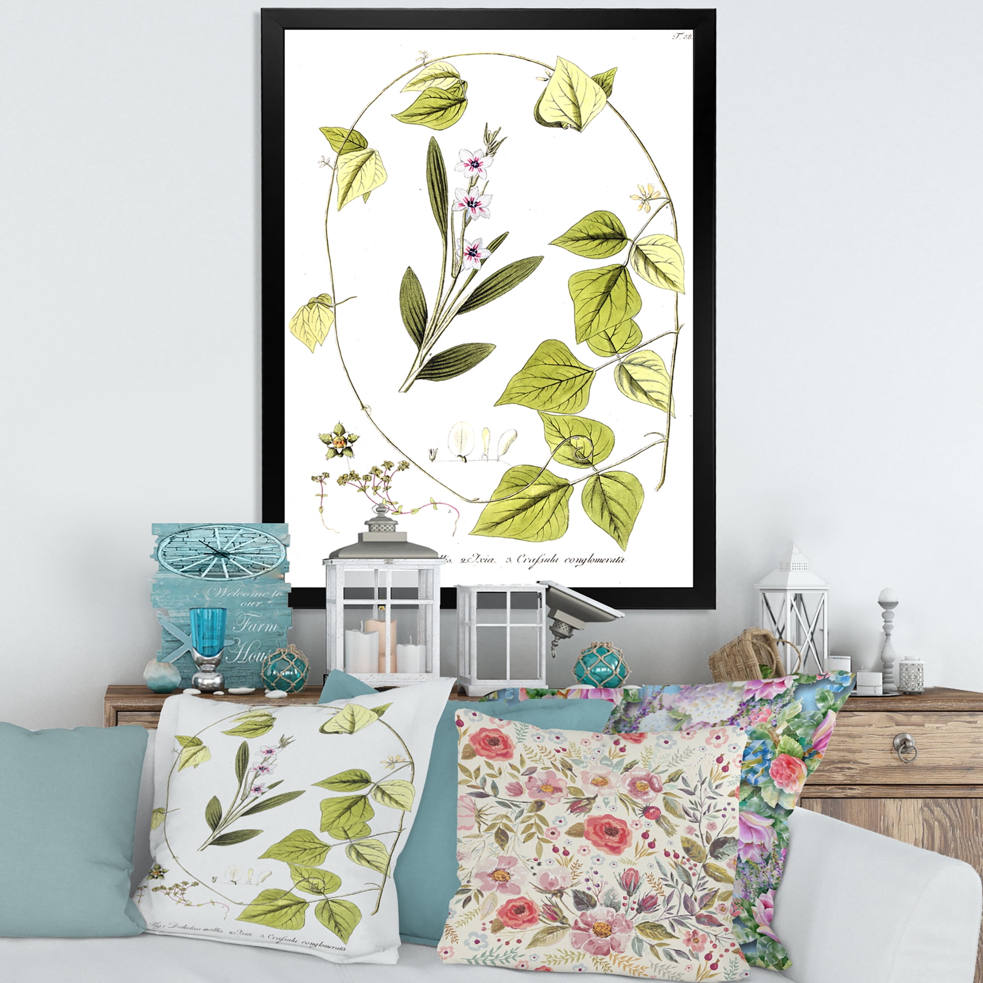 Designart 'Ancient Botanicals XXI' Traditional Framed Art Print