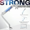 thumbnail image 3 of VIVO White Single Monitor Counterbalance Desk Mount | Fits Screens 17" to 27", 3 of 8
