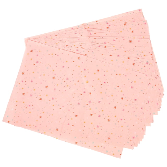 OULII 30 Sheets of Multi Use Tissue Paper Bulk with Star Pattern for Bags and Present Packaging