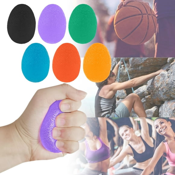 Pelota Fortalecedora de Agarre Manual | Ejercitador de Alivio de Estrés de Silicona en Forma de Huevo para Adultos y Niños | TPR de Alta Elasticidad | Terapia de Mano, Descompresión, Herramienta de