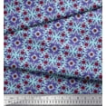 thumbnail image 3 of Soimoi Japan Crepe Satin Fabric Leaves & Floral Artistic Printed Fabric 1 Yard 42 Inch Wide, 3 of 3