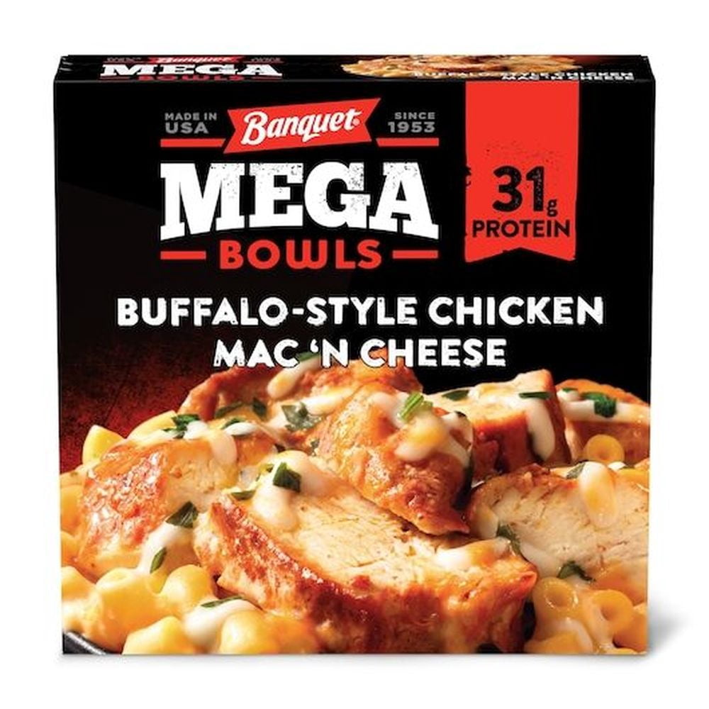 (8 Pack) Banquet Mega Chicken Macaroni & Cheese Bowl, 14 oz.