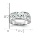thumbnail image 2 of 925 Sterling Silver Polished Cubic Zirconia Ring Size 8 Ring for Women, 2 of 2
