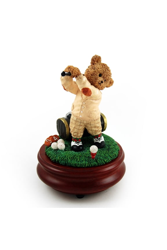 Thread Bears - The Perfect Swing with Golfer Threadbear Musical Figurine - HatikvahIsraeli National Anthem