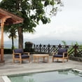 thumbnail image 6 of Modway Marina 3 Piece Outdoor Patio Teak Set in Natural Navy, 6 of 6