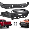 thumbnail image 3 of CCIYU Texture Black Front & Rear Bumper With LED Lights Compatible for 2016-2020 for Toyota Tacoma, 3 of 7