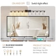 thumbnail image 6 of 10 Light Bathroom Vanity Lights Over Mirror, 65.4 inch Black Vanity Lights Fixtures with White Glass Shades Matte Black Modern Vanity Lights Black Bathroom Wall Lighting for Mirror Bedroom, 6 of 11