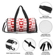 thumbnail image 6 of ZICANCN Red Checker Chequered Travel Duffle Bag, Sports Tote Gym Bag Weekenders Bags for Women Men, 6 of 8
