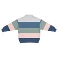 thumbnail image 5 of Ceisia Men's Vintage Waffle Knit Polo Sweater | Loose Drop-Shoulder Color Block Striped Long Sleeve Pullover Gifts, 5 of 5