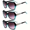 thumbnail image 3 of 3 Pcs Trendy Rectangular Sunglasses for Women - Polarized, Fishing, and Daily Wear with PC Lens - Stylish, Versatile, and Protective Eyewear for Outdoor Activities, 3 of 5