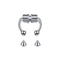 thumbnail image 4 of Sonducket 5 pares de anillos de nariz sin perforación de acero inoxidable, segmento de piedra imán, estilo Punk, joyería para el cuerpo, Type1 NO1, 4 of 6