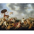 thumbnail image 2 of Van Nieulandt, Adriaen I 31x26 White Modern Wood Framed Museum Art Print Titled - Triumph of Galatea, 2 of 4