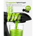 thumbnail image 2 of Slow Masticating Juicer with 2-Speed Modes - Cold Press Juicer Machine - Quiet  & Reverse Function - Easy to Clean Juicer Extractor - Juice Recipes for Fruits & Vegetables (Light ), 2 of 6