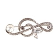 thumbnail image 4 of Broche de Imitación Salvador Cristal Nota Musical Agudo Plata, 4 of 10