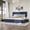 Blue, variant on Kicctian King Upholstered Platform Bed Frame with Adjustable Headboard & 4 Storage Drawers Bedroom Furniture,Blue