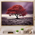 thumbnail image 1 of Designart Tree Gold framed wall art, Purple Tree Purple Autumn I , Trees Large framed wall art decor, Purple Traditional Gold framed wall art, 44x34 inches Gold Frame, 1 of 5