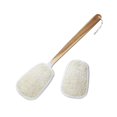 thumbnail image 1 of FAAY Depurador de espalda de lufa exfoliante natural de 17 pulgadas en un palo con repuestos de almohadillas de esponja de lufa - Cepillo de baño y ducha corporal de lufa de mango largo para hombres y, 1 of 2
