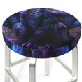thumbnail image 3 of Hirioo Fantasy Dragon In Cathedral for Round Bar Stool Seat Covers Washable Stool Cushion Slipcover Elastic Bar Chair Covers for 12-14 Inch Chair-13 inch, 3 of 7