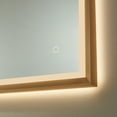thumbnail image 5 of Vinnova Como 48" Rectangle LED Wall Mount Bathroom Vanity Mirror in Gold Frame, 5 of 8
