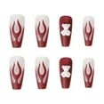 thumbnail image 2 of Bilqis Deals 24 Of Flame Color Matching Wear Manicure Fake Nails, 2 of 3