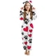 thumbnail image 1 of Mono de niña de manga larga con capucha y manga larga, pijama informal de invierno cálido, ropa de dormir para niña, mono de poliéster, 1 of 5