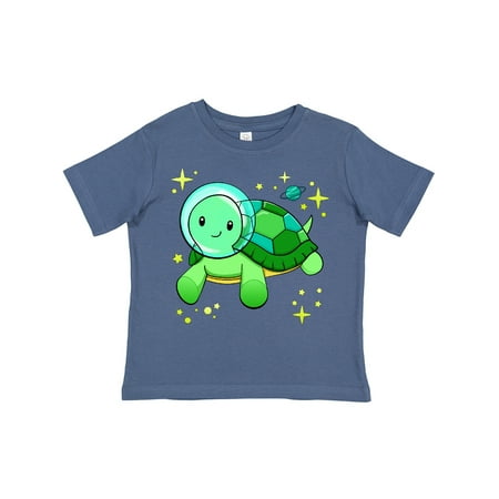 

Inktastic Cute Green Space Turtle with Planet and Stars Gift Toddler Boy or Toddler Girl T-Shirt