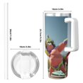 thumbnail image 4 of Pofeuu SpongeBob SquarePants Tasse à Glace en Acier Inoxydable 40OZ avec Poignée et Paille pour Plage/voyage, 4 of 8