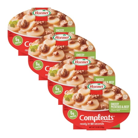 (4 Pack) Hormel Compleats Cheesy Potatoes & Beef, 7.5