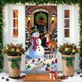 thumbnail image 1 of Cortina navideña de poliéster de 35 x 72 pulgadas con diseño de Papá Noel | Decoración navideña duradera para puertas y paredes | Fácil de instalar, 1 of 6