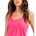 thumbnail image 2 of ID Ideology Women's Textured Racerback Tank Top Pink Size Medium, 2 of 3