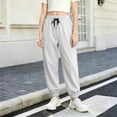 thumbnail image 4 of ZXLBBD Boys Elastic Waisted Drawstring Joggers Sweatpants Letter Print Athletic Trousers with Pockets for Kids Youth Versatile Casual Outdoor,Light Gray,Size 15 Y-16 Y, 4 of 7