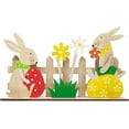 thumbnail image 5 of Easter Table Decorations Easter Bunny Wooden Signs for Home Decor Easter Party Decorations for Tiered Tray Tabletop Shelf Mantel Party Outdoor Indoor (E), 5 of 8