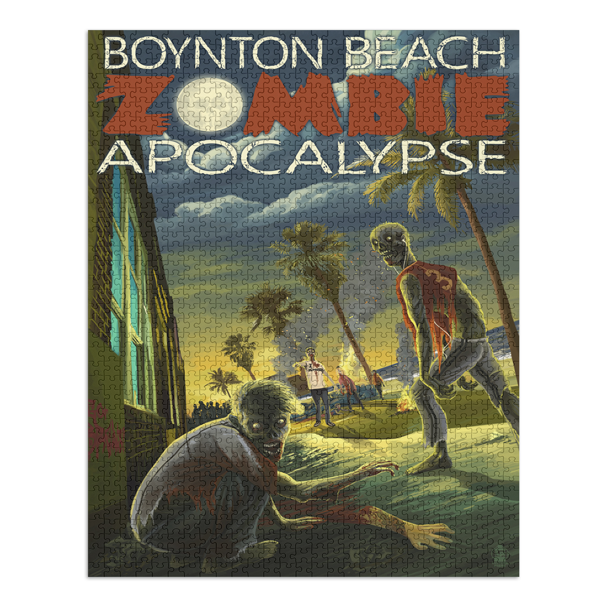Boynton Beach, Florida, Zombie Apocalypse (1000 Piece Puzzle, Size 19x27, Challenging Jigsaw Puzzle for Adults and Family, Made in USA) - image 2 of 4