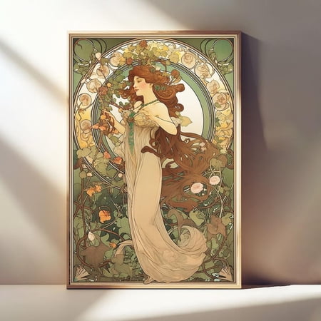 Alphonse Mucha Vintage Art Nouveau Wall Art Home Decor Office Wall Art Living Room Decor, Paper Poster Only