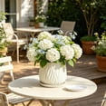 thumbnail image 2 of 7 Inch Plant Pots for Indoor or Outdoor Plants, Wide Water Ripples Flower Pots with Drainage Holes & Saucer, Plastic Planters Set for Garden & Home Decor, 2 of 6