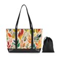 thumbnail image 7 of FORMRS Laptop Tote Bag for Women with 15.6" Computer Compartments Handbag, Orange Leaves, 7 of 7