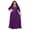 Deep Purple, variant on N7670 European and American cross-border supply independent site best-selling plus-size women's clothing solid color V-neck sexy wedding dress long gown